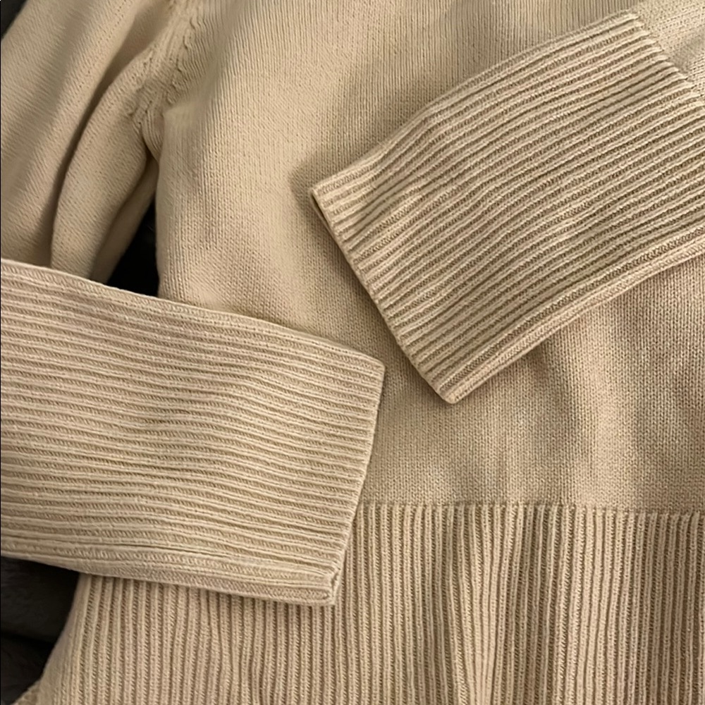 Beige Ribbed Sweater - Picture 4 of 4